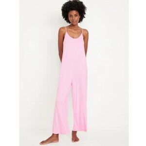 NWT Old Navy Knit Jersey Pajama Jumpsuit, large, celestine pink